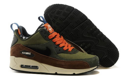 Nike Air Max 90 Sneakerboots Prm Undeafted Mens Shoes Black Brown Mago Olive Green Special Online Shop